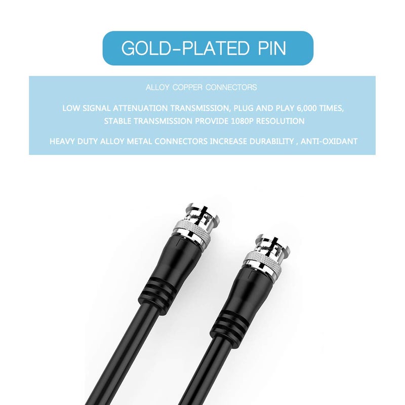 FURUI SDI Cable 75ft, HD-SDI Cable 3G 75 Ohm Coax Cable 75-5 BNC to BNC Cable Copper Connectors Anti Oxidant 1080P for Video Security Camera CCTV Systems - Image 5